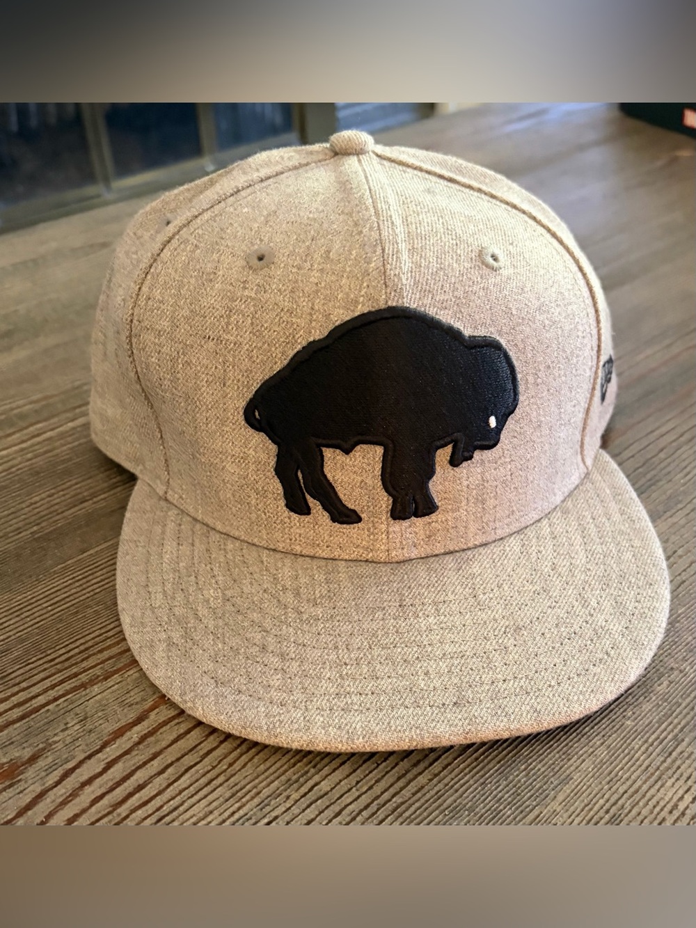 Buffalo Bills NFL New Era Classic Gray/Black Logo 59FIFTY Fitted Hat 7-1/2